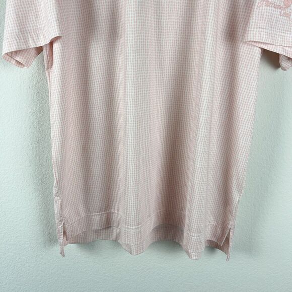 Footjoy FJ Golf Polo Shirt Mens XL Pink Geometric Print Hurricane Creek Logo - Picture 3 of 12